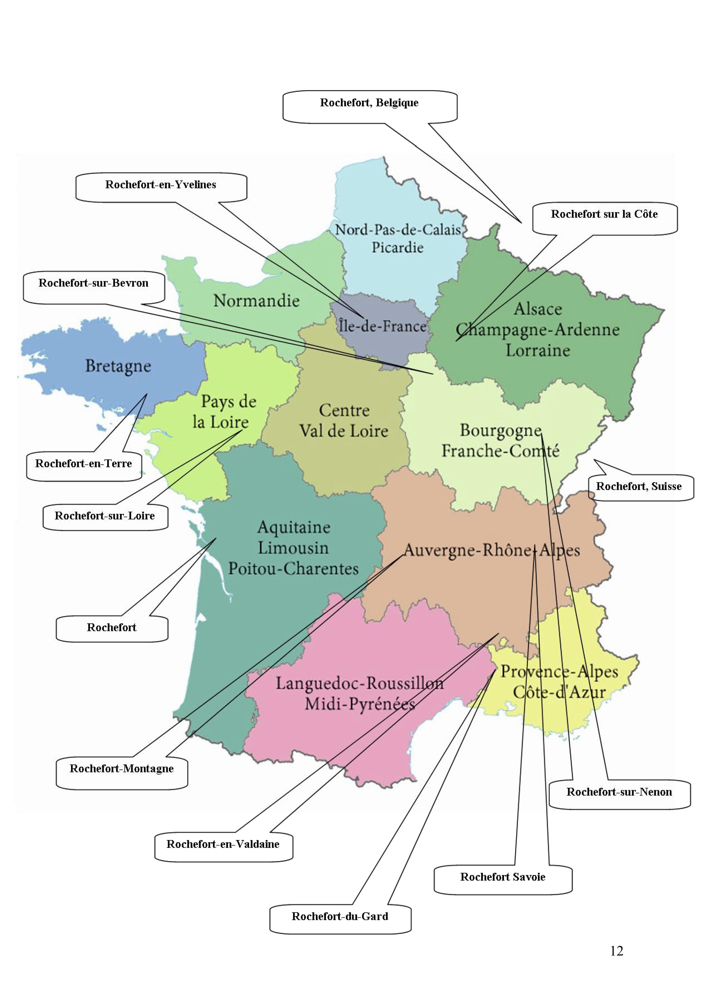 carte pays rochefortais Carte des Rochefort – Les Rochefort d'Ici et d'Ailleurs
